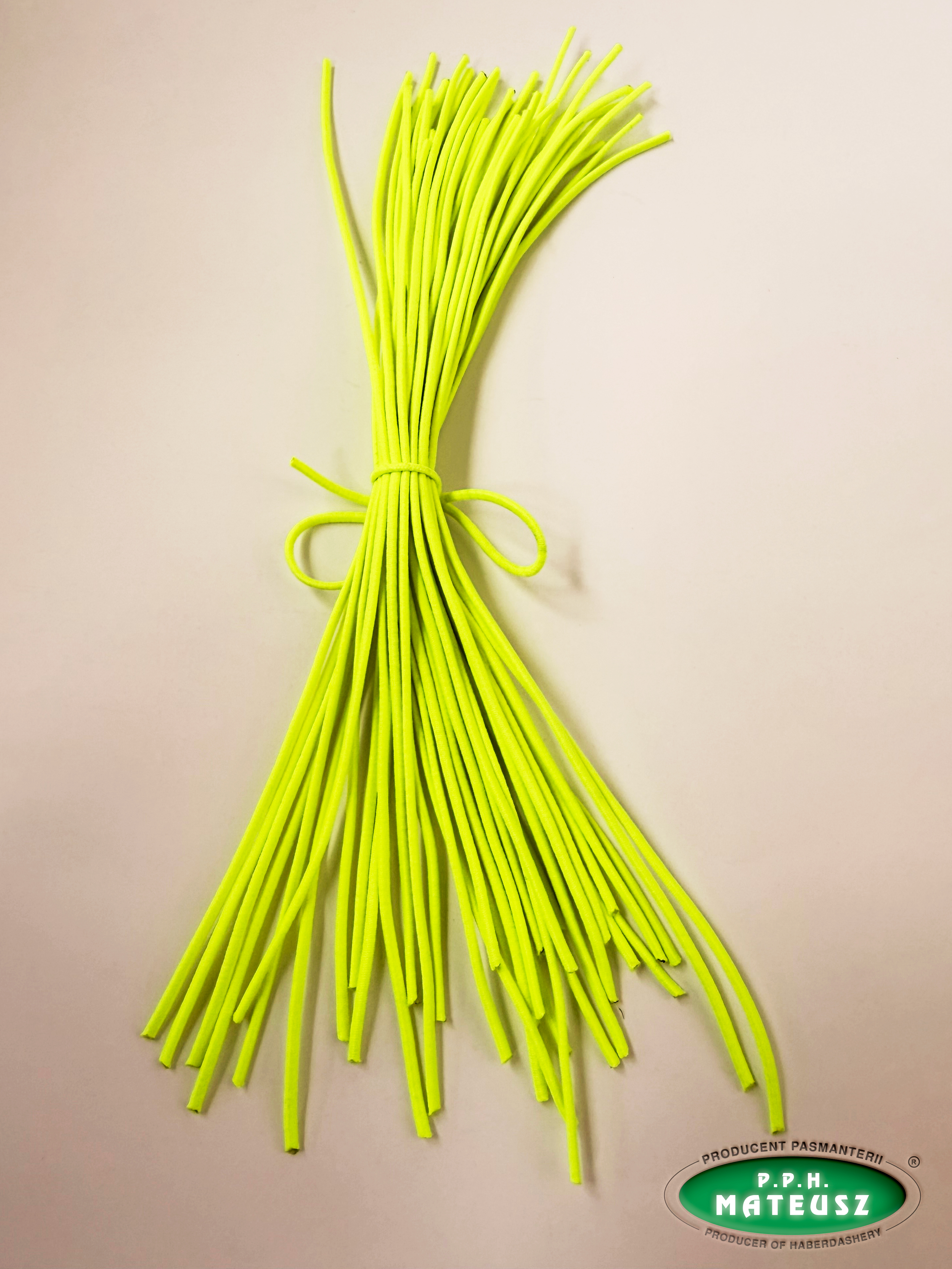 Gumka do teczki cięta na gorąco – neon żółta